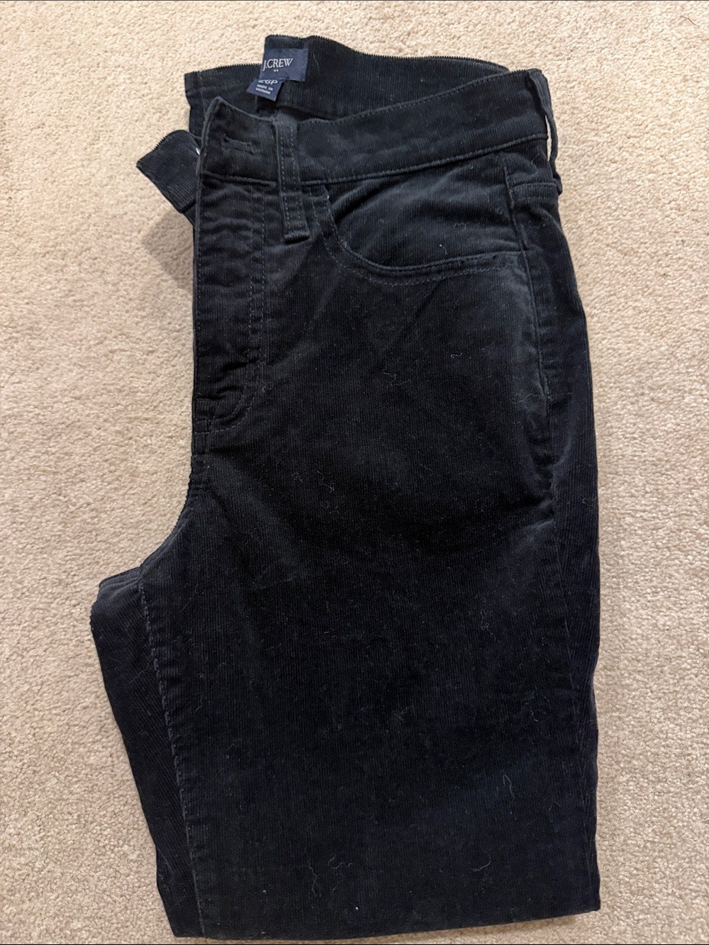 J. Crew Women’s Petite Black Corduroy Straight Pants